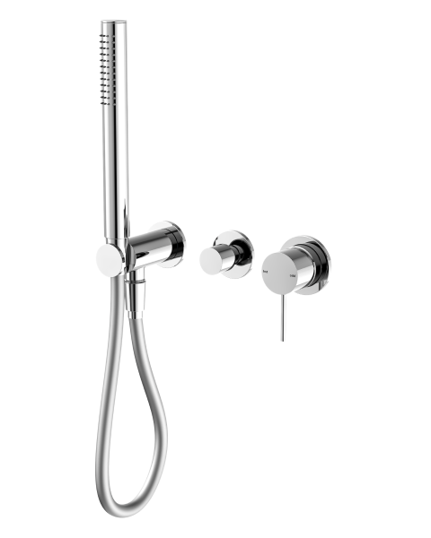 Nero Mecca Wall Mounted Shower Mixer Diverter System with Handshower (Seperate Backplate) - Chrome / NR221903fCH