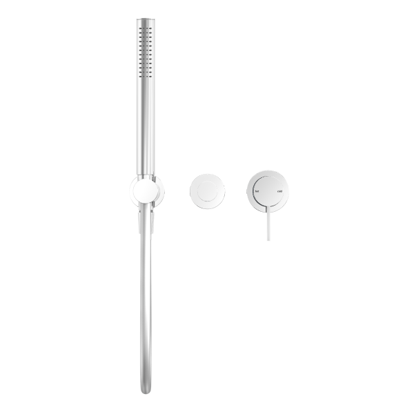 Nero Mecca Wall Mounted Shower Mixer Diverter System with Handshower (Seperate Backplate) - Chrome / NR221903fCH