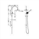 Nero Mecca Twin Shower with Air Shower - Brushed Nickel / NR221905bBN