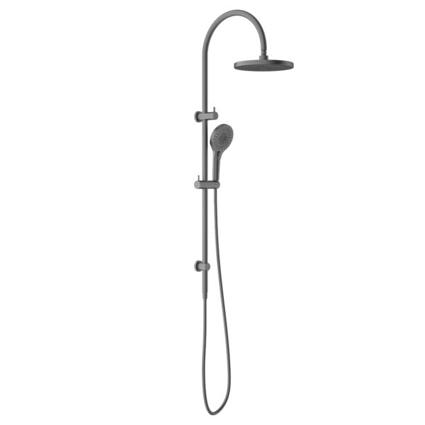 Nero Mecca Twin Shower with Opal Handset - Gunmetal Grey / NR221905eGM