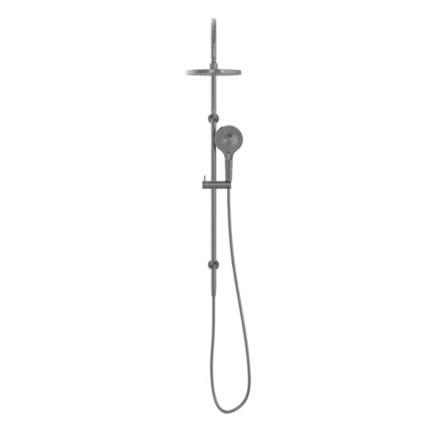 Nero Mecca Twin Shower with Opal Handset - Gunmetal Grey / NR221905eGM