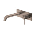 Nero Mecca Wall Mixer Set Basin/Bath 185mm - Brushed Bronze