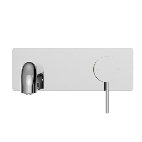Nero Mecca Wall Mixer Set Basin/Bath 230mm - Chrome