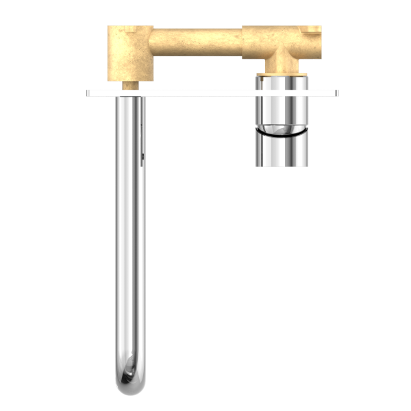 Nero Mecca Wall Mixer Set Basin/Bath 230mm - Chrome