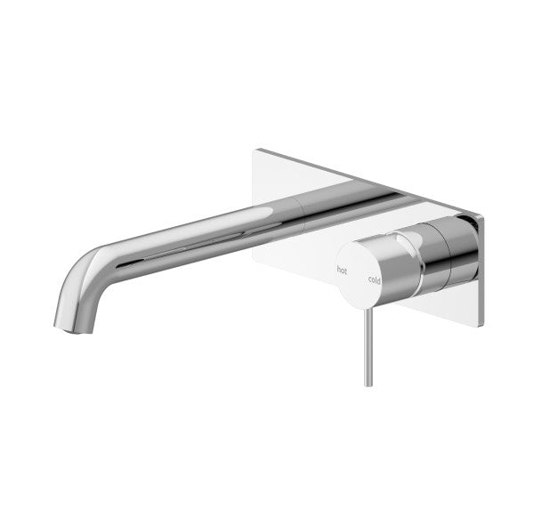 Nero Mecca Wall Mixer Set Basin/Bath 185mm - Chrome