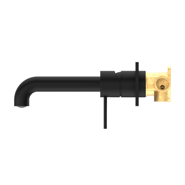 Nero Mecca Wall Mixer Set Basin/Bath 185mm - Matte Black