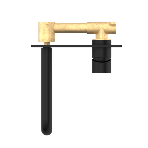 Nero Mecca Wall Mixer Set Basin/Bath 185mm - Matte Black