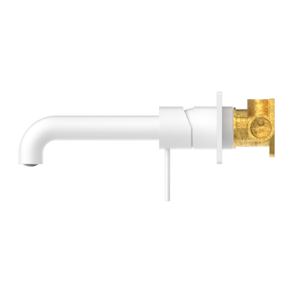 Nero Mecca Wall Mixer Set Basin/Bath 185mm - Matte White