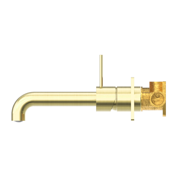 Nero Mecca Up Wall Mixer Set Basin/Bath 185mm - Brushed Gold / NR221907b185BG