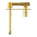 Nero Mecca Up Wall Mixer Set Basin/Bath 185mm - Brushed Gold / NR221907b185BG