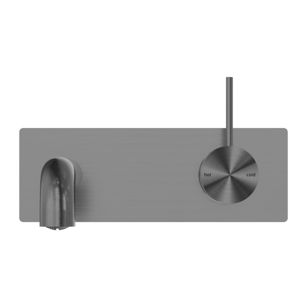 Nero Mecca Up Wall Mixer Set Basin/Bath - 185mm - Gunmetal Grey / NR221907b185GM