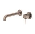 Nero Mecca Wall Mixer Set Basin/Bath Separate Backplates 185mm - Brushed Bronze