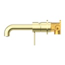 Nero Mecca Wall Mixer Set Basin/Bath Separate Backplates 160mm - Brushed Gold