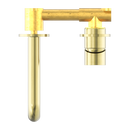 Nero Mecca Wall Mixer Set Basin/Bath Separate Backplates 160mm - Brushed Gold