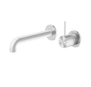 Nero Mecca Up Wall Mixer Set Basin/Bath Separate Backplates 185mm - Brushed Nickel / NR221907d185BN