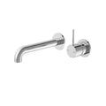 Nero Mecca Up Wall Mixer Set Basin/Bath Separate Backplates 185mm - Chrome / NR221907d185CH