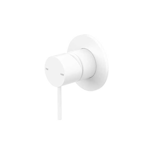 Nero Mecca Shower / Bath Wall Mixer - Matte White / NR221911MW