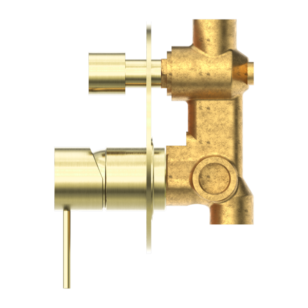 Nero Mecca Shower / Bath Wall Mixer with Diverter -Brushed Gold / NR221909aBG