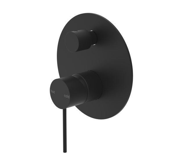 Nero Mecca Shower / Bath Wall Mixer with Diverter -Matte Black / NR221909aMB