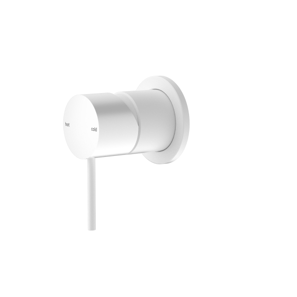 Nero Mecca Shower / Bath Wall Mixer with 60mm Plate - Matte White / NR221909hMW