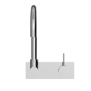 Nero Mecca Up Wall Basin Mixer Swivel Spout - Chrome / NR221909pCH