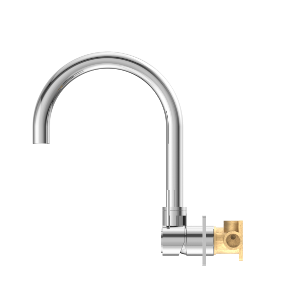 Nero Mecca Up Wall Basin Mixer Swivel Spout - Chrome / NR221909pCH