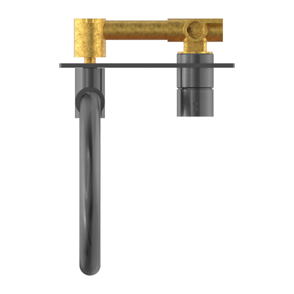 Nero Mecca Up Wall Basin Mixer Swivel Spout - Gunmetal / NR221909pGM