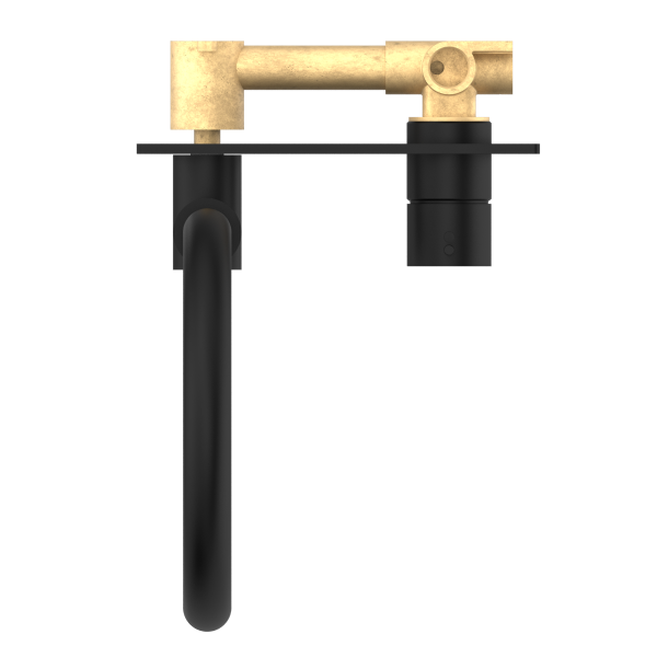 Nero Mecca Up Wall Basin Mixer Swivel Spout - Matte Black / NR221909pMB