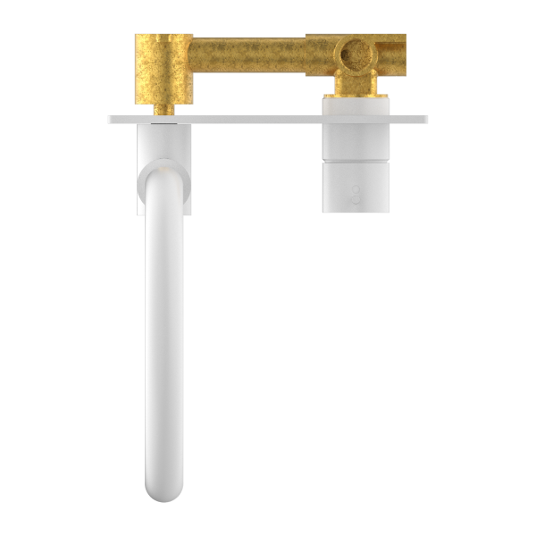 Nero Mecca Up Wall Basin Mixer Swivel Spout - Matte White / NR221909pMW