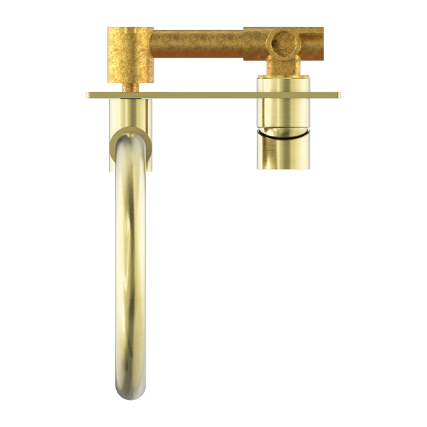 Nero Mecca Wall Basin Mixer Swivel Spout - Brushed Gold / NR221909qBG