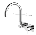 Nero Mecca Wall Basin Mixer Swivel Spout - Chrome / NR221909qCH