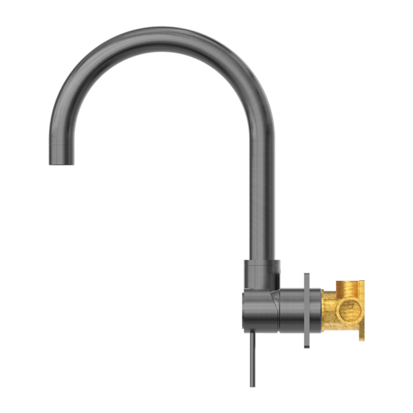 Nero Mecca Wall Basin Mixer Swivel Spout - Gunmetal / NR221909qGM