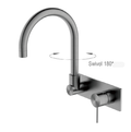 Nero Mecca Wall Basin Mixer Swivel Spout - Gunmetal / NR221909qGM