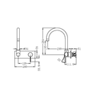 Nero Mecca Wall Basin Mixer Swivel Spout - Gunmetal / NR221909qGM