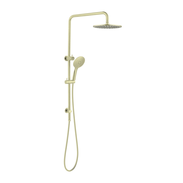 Nero Mecca Combination Overhead and Handshower on Column - Brushed Gold / NR250805aBG