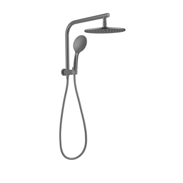 Dolce Twin Short Combination Shower, 250mm Overhead & Handset, Gunmetal Grey