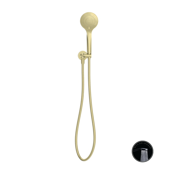 Nero Opal Handshower on Bracket with Air Shower - Brushed Gold / NR251905BG