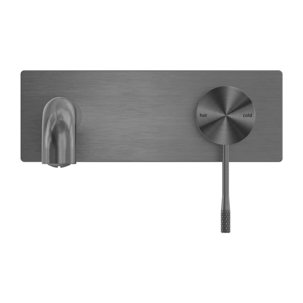 Nero Opal Wall Basin/Bath Mixer - Graphite PVD NR251907aGR
