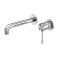 Nero Opal Wall Basin/Bath Mixer, Separate Back Plate - Brushed Nickel PVD NR251907bBN