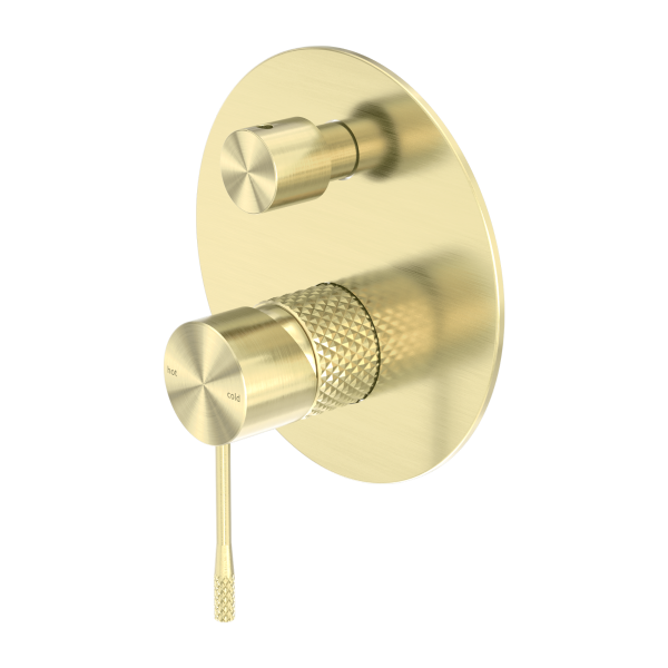 Nero Opal Shower Mixer with Diverter - Brushed Gold PVD NR251909aBG