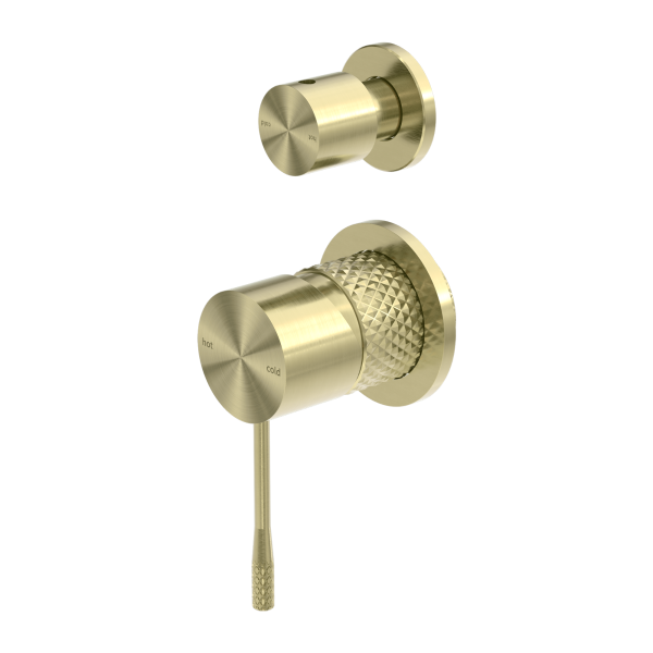 Nero Opal Shower Mixer with Diverter, Separate Plate - Brushed Gold PVD NR251909eBG