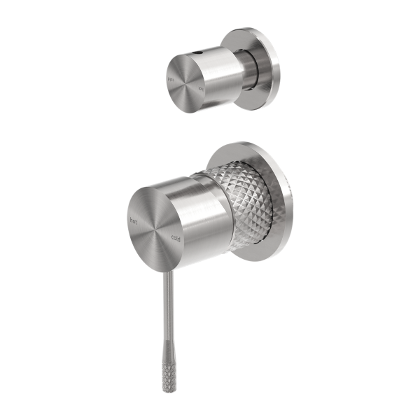 Nero Opal Shower Mixer with Diverter, Separate Plate - Brushed Nickel PVD NR251909eBN