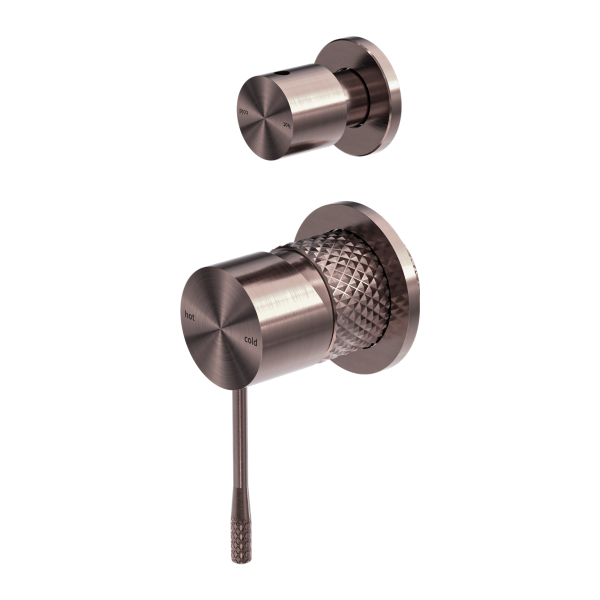 Nero Opal Shower Mixer with Diverter, Separate Plate - Brushed Bronze PVD NR251909eBZ