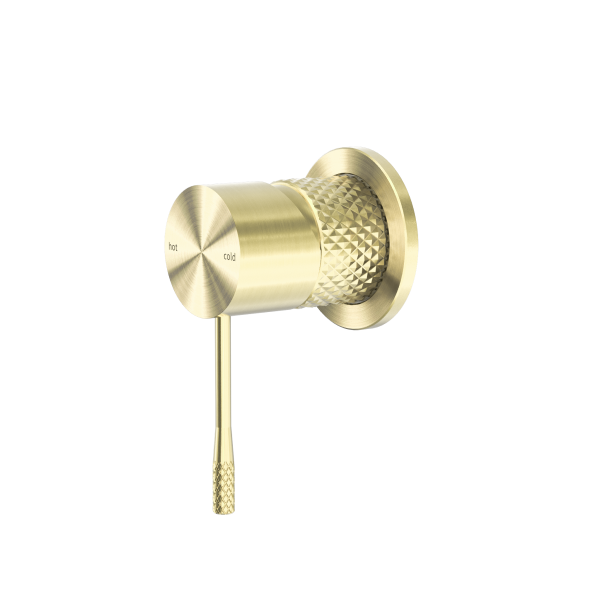 Nero Opal Shower Mixer with 60mm Plate - Brushed Gold PVD NR251909hBG
