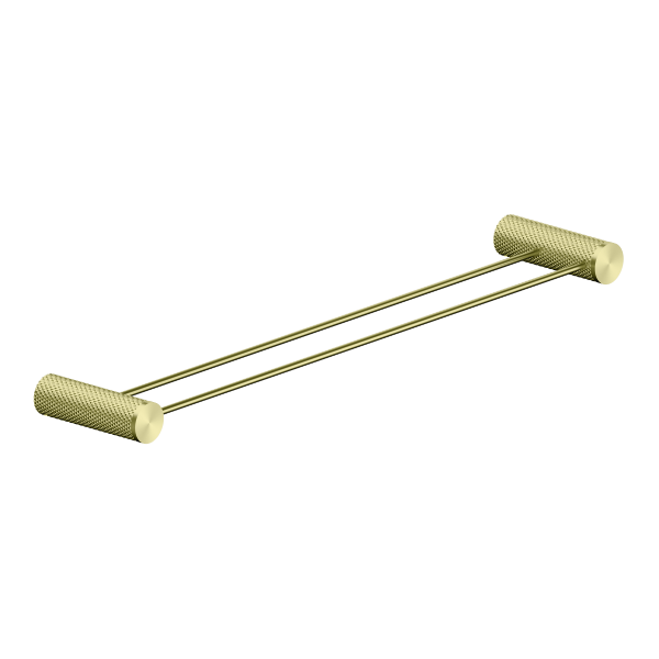 Nero Opal Double Towel Rail 600mm - Brushed Gold / NR2524dBG
