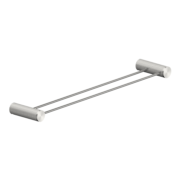 Nero Opal Double Towel Rail 600mm - Brushed Nickel / NR2524dBN