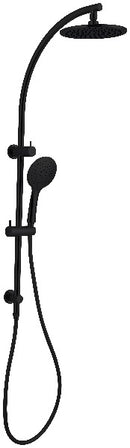 Dolce Combination Overhead and Handshower on Column Matte Black