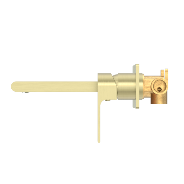 Nero Bianca Wall Mixer 200mm Spout - Brushed Gold / NR321510ABG