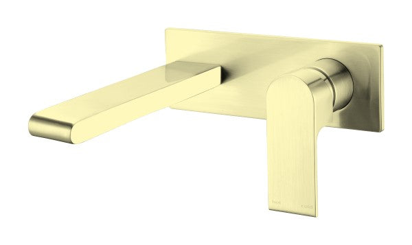 Nero Bianca Wall Mixer 200mm Spout - Brushed Gold / NR321510ABG