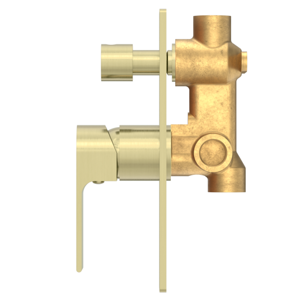 Nero Bianca Shower / Bath Mixer with Diverter - Brushed Gold / NR321509aBG